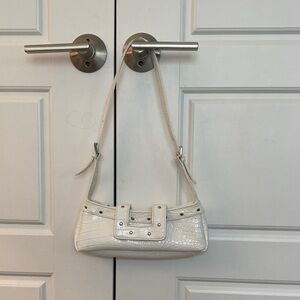 Vintage JLO White Crocodile Shoulder Bag from the 90’s